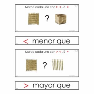 Igual A, Mayor que, Menor Perlas Doradas
