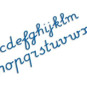 Medium Movable Alphabet: International Cursive - Blue