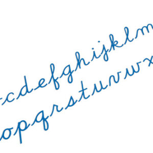 Medium Movable Alphabet: US Cursive - Blue