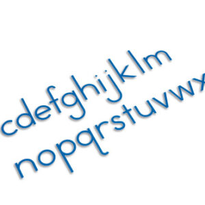 Medium Movable Alphabet: International Print - Blue