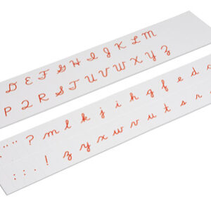 Printed Alphabet: US Cursive - Red