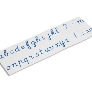 Printed Alphabet: International Cursive - Blue