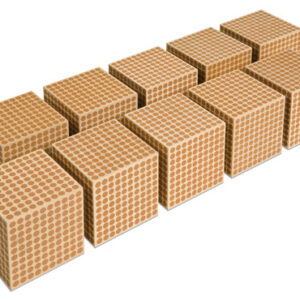 Wooden Cube Of 1000: Set Of 10