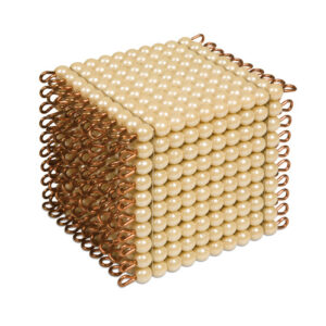 One Golden Bead Cube Of 1000 - Individual Beads Glass (pictured)