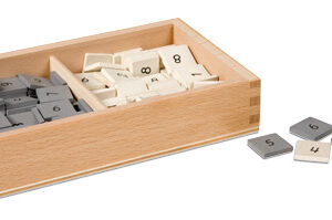 Box With Grey And White Number Tiles