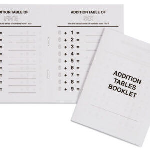 Addition Tables Booklet: 1