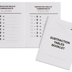 Subtraction Tables Booklet: 2