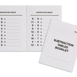 Subtraction Tables Booklet: 3