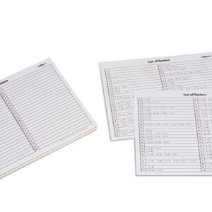 List Of Factors Tables